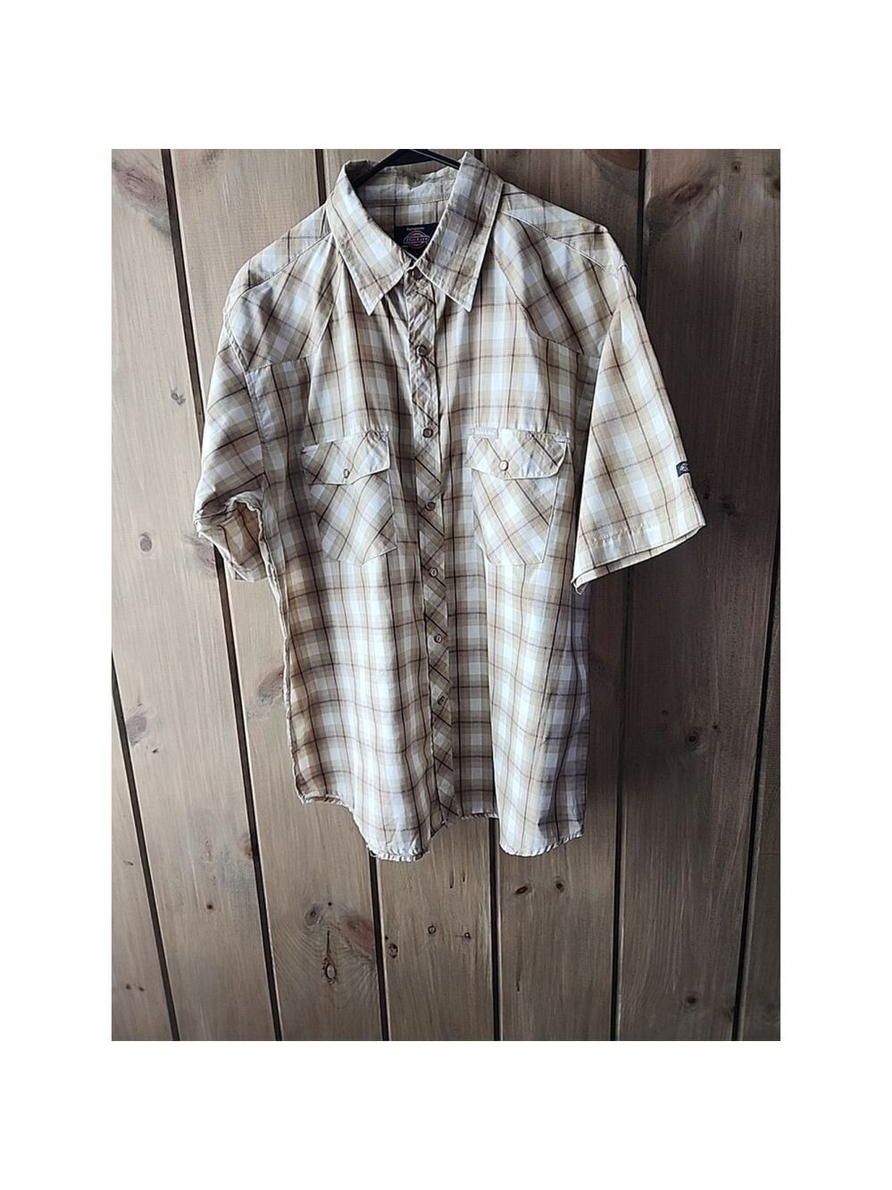 Vintage Dickies Western Pearl Snap Plaid Shirt Men's Large